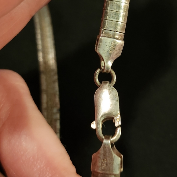 VINTAGE Vior Italy Silver Necklace 7.25" - Picture 11 of 12